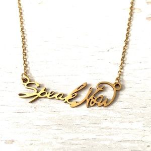 Taylor Swift Speak Now Taylor’s Version Album Merch Drop Gold Necklace NEW